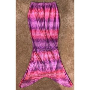 Justice mermaid tail skirt sz L